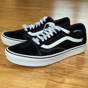 Mens Black & White Vans Old Skool Sneakers Sz. 10